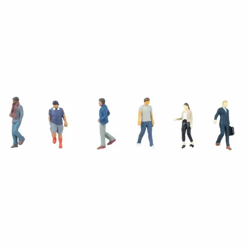 [FA151727] 6 personnes descendant des escaliers - Faller 151727 - HO 1/87