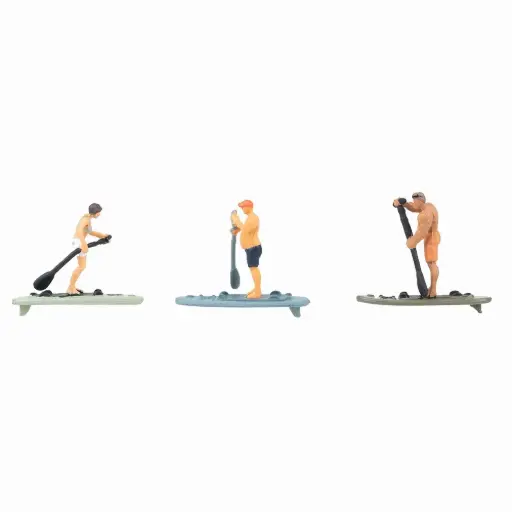 [FA151736] 3 pratiquants de stand-up paddle - Faller 151736 - HO 1/87