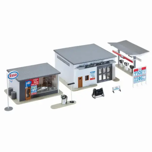 [FA191843] Station-service avec lavage auto - Faller 191843 - HO 1/87