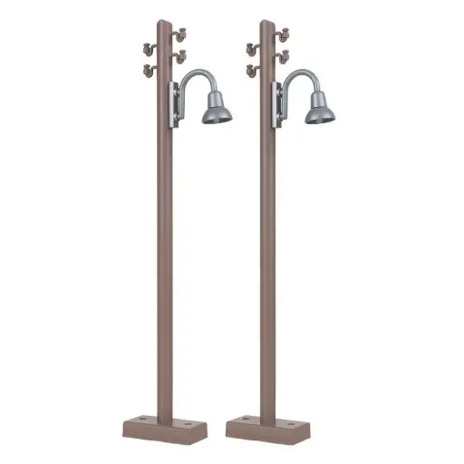[FA333232] Mât en bois avec lampe à arc, 2 pièces - Faller 333232 - G 1/22,5