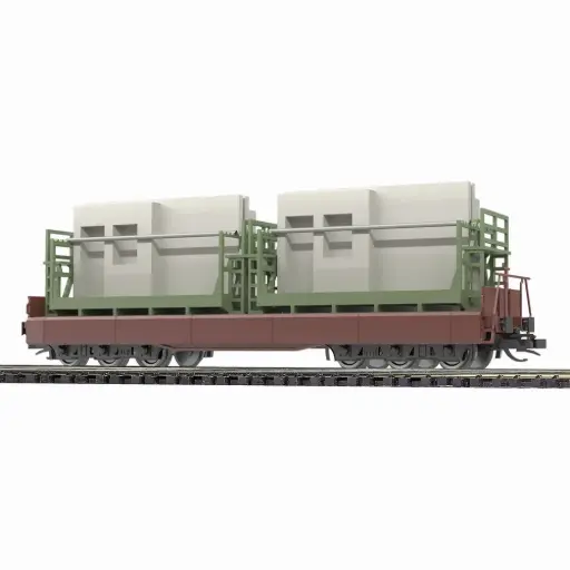 [BU31655] Wagon plat Samm 4818 - Busch 31655 - TT 1/120 - DR - Ep IV