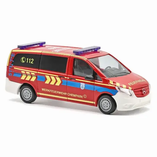 [BU54803] Mercedes-Benz Vito, brigade des sapeurs-pompiers de l'usine Chempark - Busch 54803 - HO 1/87