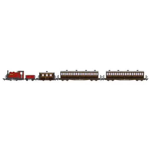 [PEGR1006] Coffret de train de la ligne Ffestiniog - Peco GR1006 - OO 1/76 - Analogique - 2R