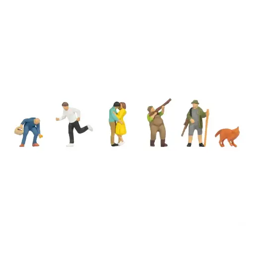 [NO45883] 7 figurines dans la forêt - Noch 45883 - TT 1/120