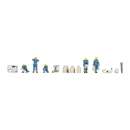 [NO16258] Figurines « Opération de secours aux victimes des inondations de THW » - Noch 16258 - HO 1/87