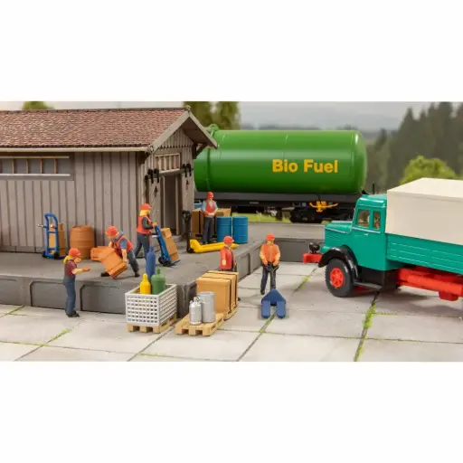 [NO16413] Kit 3D « Ensemble de chargement : barils et bouteilles de gaz » - Noch 16413 - HO 1/87