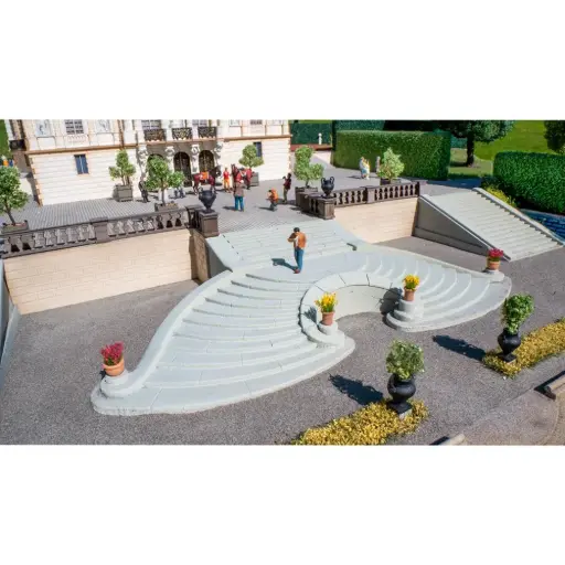 [NO58315] Escalier extérieur incurvé - Noch 58315 - HO 1/87