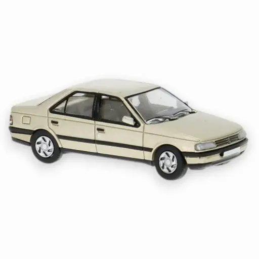 [SA6380] Peugeot 405 berline SRI phase 1, beige Mayfair métallisé, 1987 (PCX870745) - Sai 6380 - HO 1/87