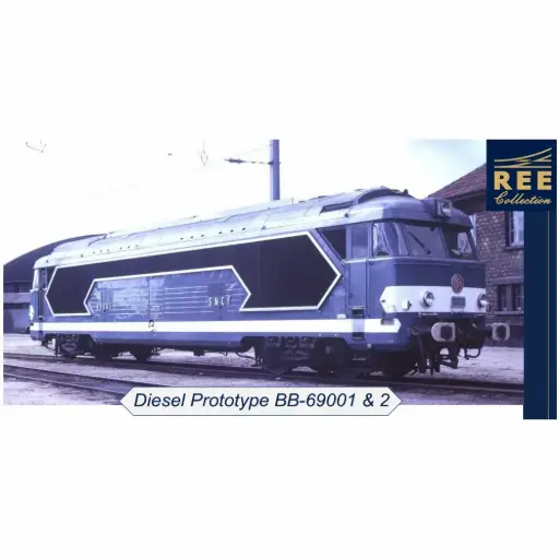 [REBB69002-IV] Locomotive diesel BB 69002, dépôt de Chalindrey - Ree Modèles BB69002-IV - HO 1/87 - SNCF - Ep IV - Analogique - 2R
