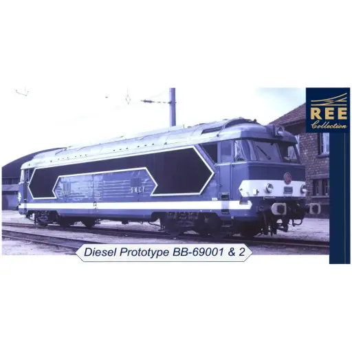 [REBB69002-IVSAC] Locomotive diesel BB 69002, dépôt de Chalindrey - Ree Modèles BB69002-IVSAC - HO 1/87 - SNCF - Ep IV - Digital sound fumigène - 3R