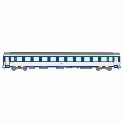 [REJM036] Voiture couchettes corail B10c10x, bleu TEN blanc, logo encadré - Ree Modèles JM036 - HO 1/87 - SNCF - Ep IV - 2R