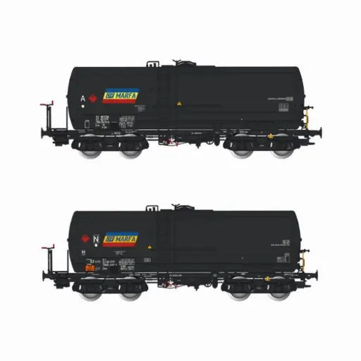 [AL700007] 2 wagons citernes Zaes noir - Albert Modell 700007 - HO 1/87 - RO-CFR - Ep VI - 2R