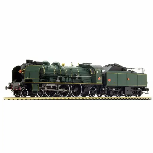 [REMB004SAC] Locomotive à vapeur 231 K 8, Nord Calais, ACFI, tender 38m³, machine et tender verts à filets jaunes - Ree Modèles MB004SAC - HO 1/87 - SNCF - Ep III - Digital sound fumigène - 3R