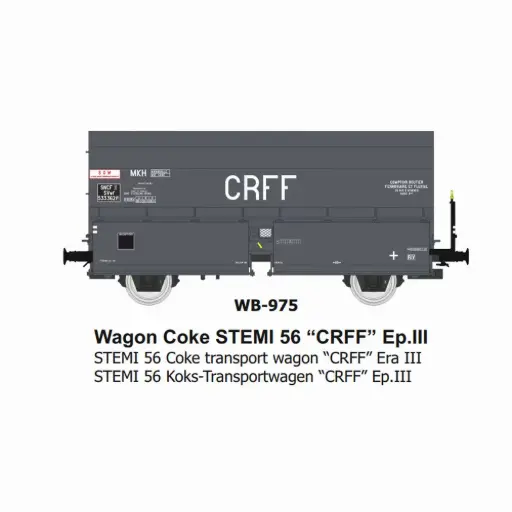[REWB975] Wagon coke STEMI 56 “CRFF” - Ree Modèles WB975 - HO 1/87 - SNCF - Ep III - 2R