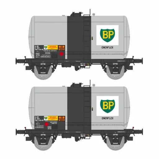 [REWB1001] Set de 2 wagons citernes Fauvet-Girel BP - Ree Modèles WB1001 - HO 1/87 - SNCF - Ep IV-V - 2R