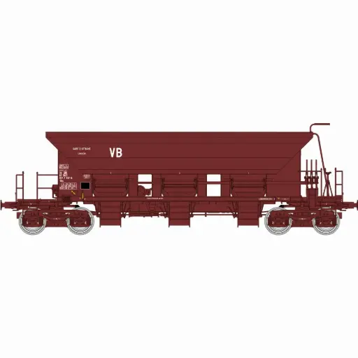 [REWB1017] Wagon trémie à ballast T1 Uas VB - Ree Modèles WB1017 - HO 1/87 - SNCF - Ep IV - 2R