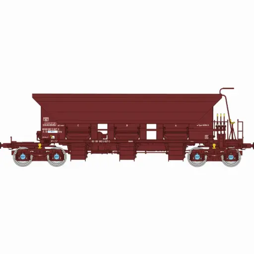 [REWB1026] Wagon trémie à ballast T1 Uas - Ree Modèles WB1026 - HO 1/87 - SNCB - Ep V-VI - 2R