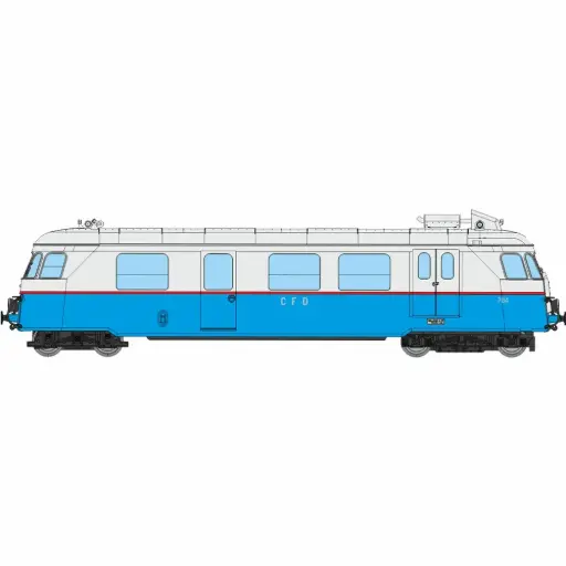 [REVM059S] Autorail diesel Billard A80 D1 à caisse étroite des chemins de fer de Vendée N°704, 1 phare, bleu/gris perle - Ree Modèles VM059S - HOm 1/87 - Privée - Ep III - Digital sound - 2R