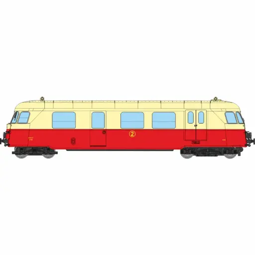 [REVM062] Autorail diesel Billard A80 D1 à caisse étroite du POC N°SNCF X 248, 1 phare, rouge/crème - Ree Modèles VM062 - HOm 1/87 - SNCF - Ep III - Analogique - 2R