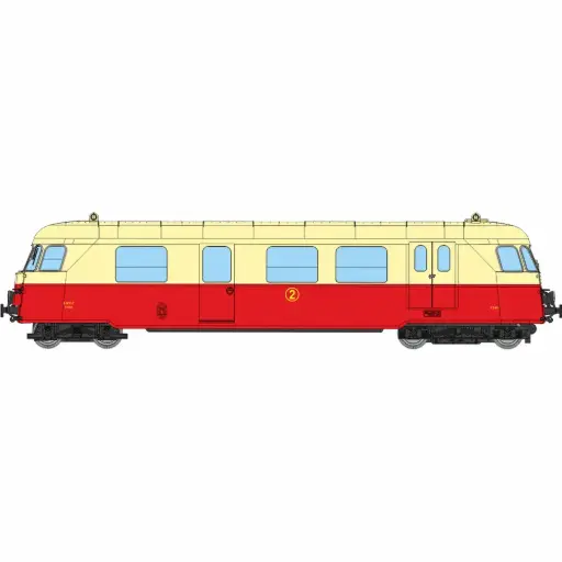 [REVM062S] Autorail diesel Billard A80 D1 à caisse étroite du POC N°SNCF X 248, 1 phare, rouge/crème - Ree Modèles VM062S - HOm 1/87 - SNCF - Ep III - Digital sound - 2R