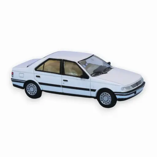 [SA6381] Peugeot 405 berline GRI phase 1, blanc neige, 1987, exclusive - Sai 6381 - HO 1/87