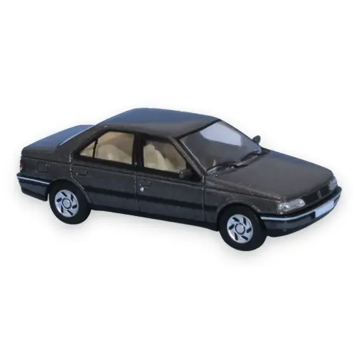 [SA6384] Peugeot 405 berline SRI phase 1, gris château métallisé, 1987, exclusif - Sai 6384 - HO 1/87