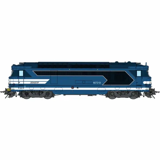 [CH607-06S] Locomotive diesel BB 67213, livrée bleu d’origine à logo nouille - Chrezo 670-06S - 0 1/43 - SNCF - Ep V - Digital sound - 2R