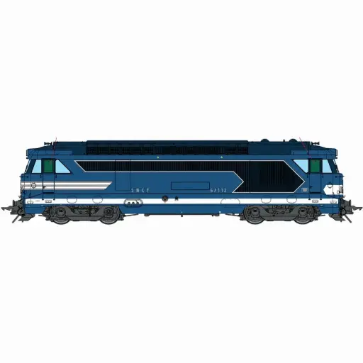 [CH670-02S] Locomotive diesel BB 67112, livrée bleu d’origine - Chrezo 670-02S - 0 1/43 - SNCF - Ep III-IV - Digital sound - 2R