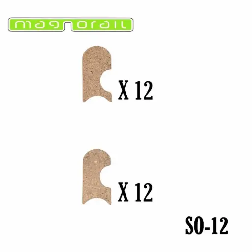 [MASO-12] Habillage de voie 60 cm virage - Magnorail MASO-12 - HO 1/87