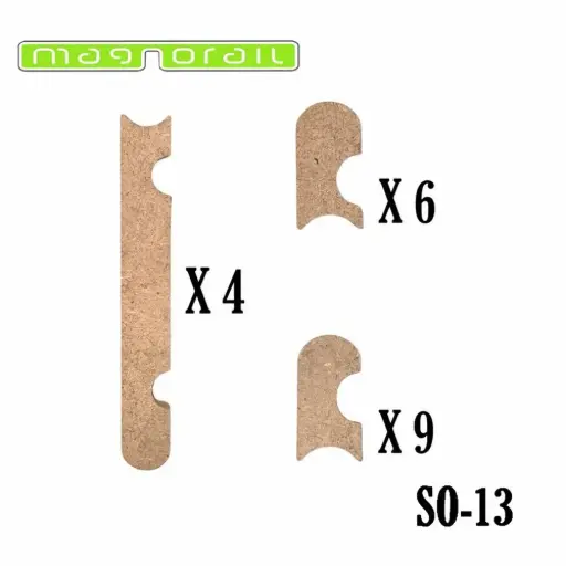 [MASO-13] Habillage de voie 60 cm mixte - Magnorail MASO-13 - HO 1/87