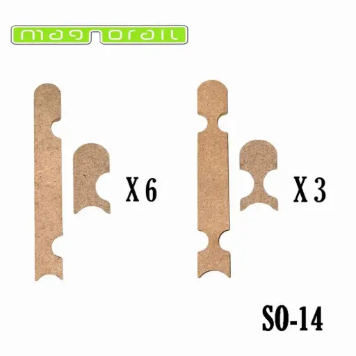 [MASO-14] Habillage de voie 60 cm ligne droite double - Magnorail MASO-14 - HO 1/87