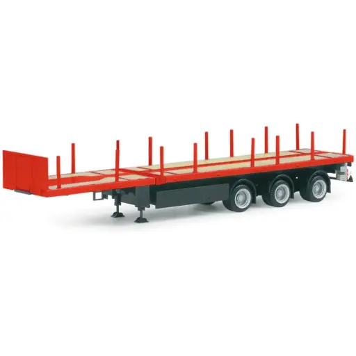 [HE076050-002] Remorque télescopique Nooteboom à 3 essieux - Herpa 076050-002 - HO 1/87