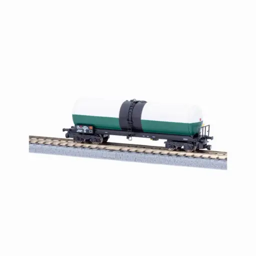 [AZW05-Sl2] Wagon citerne longue ANF, Simotra vert/blanc - Azar Models W05-Sl2 - Z 1/220 - SNCF - Ep IV - 2R