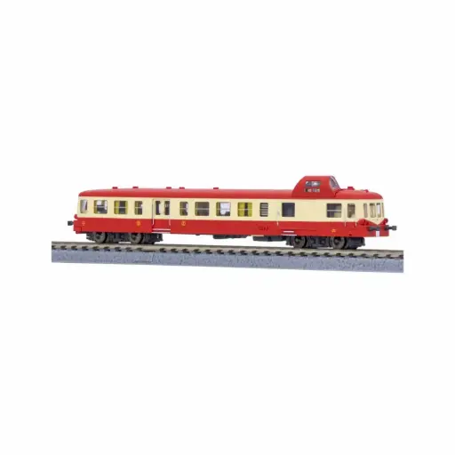 [AZA02-03D] Autorail diesel X3800 Picasso X4013 rouge/crème, toit rouge - Azar Models A02-03D - Z 1/220 - SNCF - Ep III-IV - Digital - 2R
