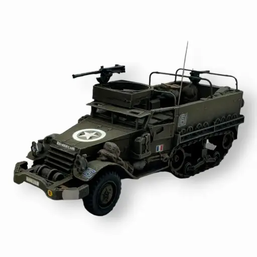 [OZREAB004] Engin Half-track M3 Scout Car de la 2e Division Blindée française - Ree Modèles AB004 - HO 1/87