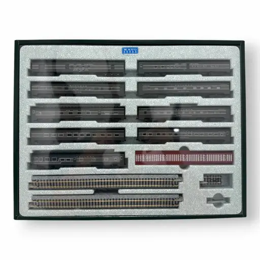 [OZKAK106-100] Coffret de 9 voitures voyageurs "20th Century Limited" - Kato K106-100 - N 1/160 - NYC - Ep III - 2R
