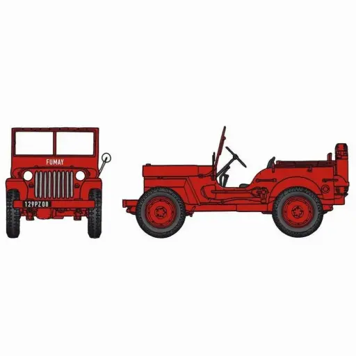[RECB088] Jeep pompiers feux de forêt CCFL de la ville de Fumay - Ree Modèles CB088 - HO 1/87
