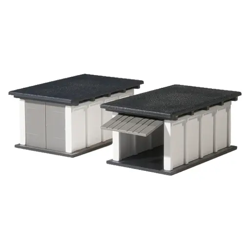 [AU11420] Set de 2 garages pour voitures - Auhagen 11420 - HO 1/87