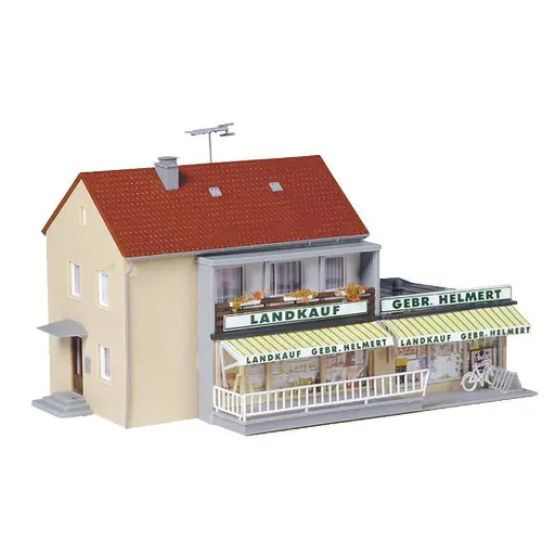 [AU12238] Commerce "Épicerie" avec habitation Auhagen 12238 - HO : 1/87 - 180 x 95 x 98 mm