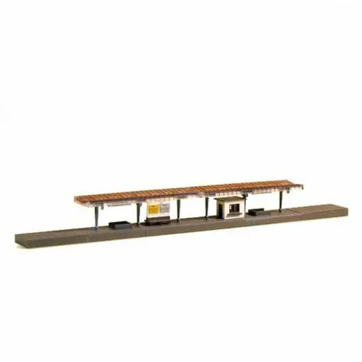 [AU14459] Quai de gare couvert avec caisse AUHAGEN 14459 - N 1/160