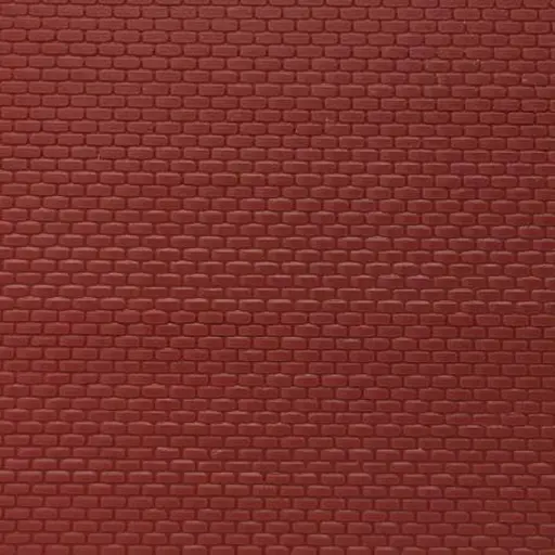 [AU52412] Plaque Plastique Mur Briques Rouge - AUHAGEN 52412 - HO : 1/87