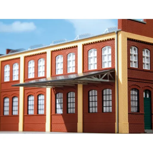 [AU80302] Lot 2 toits gris & 2 ossatures bois/acier AUHAGEN 80302 - HO 1/87 90x50mm