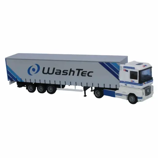 [AW71370] Semi-remorque bâché Renault Magnum / Washtec - AWM 71370 - HO 1/87