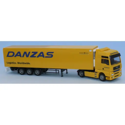 [AW71650] Semi-remorque frigorifique MAN TGA XXL aerop / "DANZAS" - AWM 71650 - HO 1/87