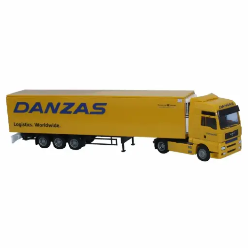 [AW71650] Semi-remorque frigorifique MAN TGA XXL aerop / "DANZAS" - AWM 71650 - HO 1/87