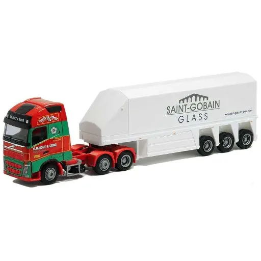 [AW75286] Semi-remorque Volvo 12 XL Aerop. - Innenl.-SZ "Holt/Saint Gobain" - AWM 75286 - HO 1/87
