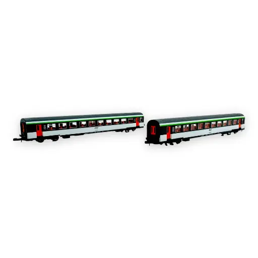 [AZV01-ORP2] Coffret de 2 voitures voyageurs corail Vtu - Azar Models V01-ORP2 - Z 1/220 - SNCF - Ep IV - 2R