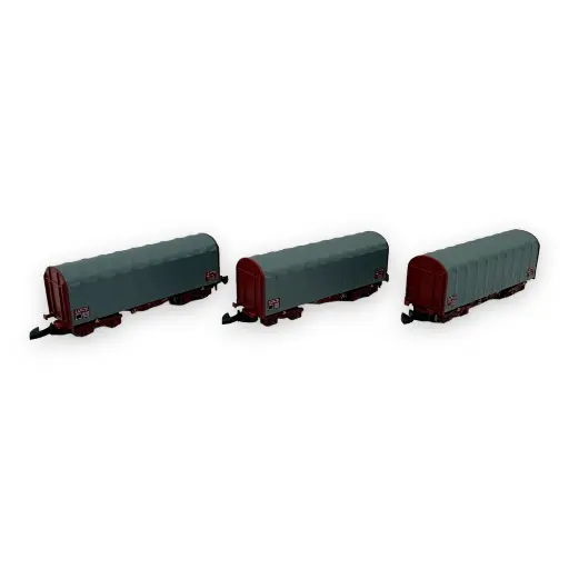 [AZW03-SL3] Coffret de 3 wagons bâchés shimms - Azar Models W03-SL3 - Z 1/220 - SNCF - Ep IV/V - 2R