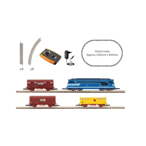 [AZAZP01] Coffret de départ BB 67400 Bleue - Azar Models AZP1 - Z 1/220 - SNCF - 2R - EP IV - Analogique