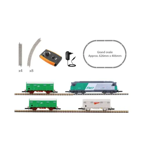 [AZAZP02] Coffret de départ BB 67400 FRET - Azar Models AZP2 - Z 1/220 - SNCF - 2R - EP V/VI - Analogique